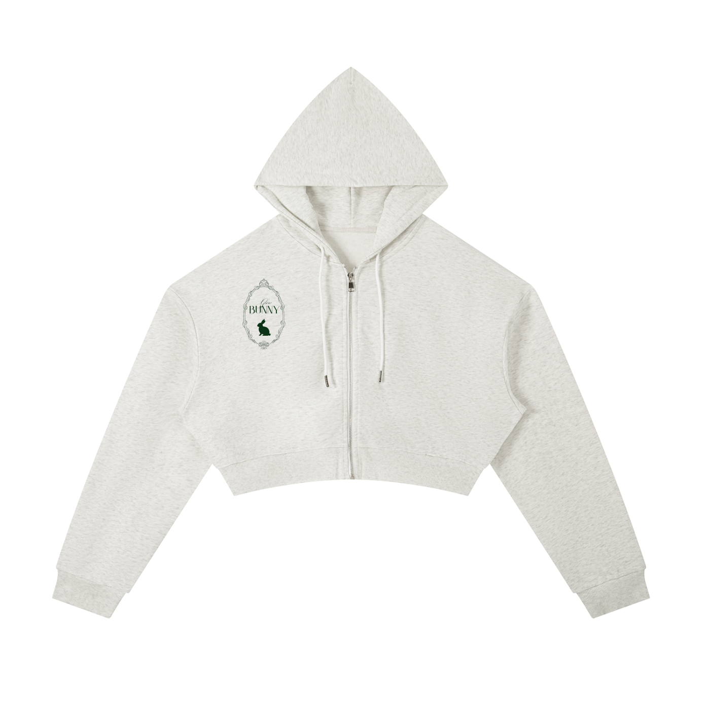 Essential Cropped Zip-Up Hoodie